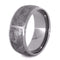 Sectioned Gibeon Meteorite 9mm Comfort-Fit Titanium Wedding Band