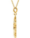 Diamond Vintage-Style Starburst 14k Yellow Gold Pendant Necklace, 18" (1/3 Cttw)