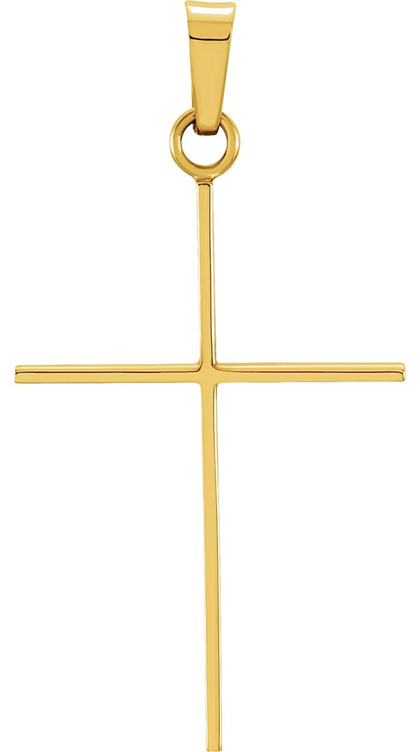 Simple Cross 14k Yellow Gold Pendant