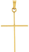 Simple Cross 14k Yellow Gold Pendant