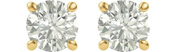 Charles & Colvard Forever One Moissanite Solitaire Earrings, 14k Yellow Gold (7MM)