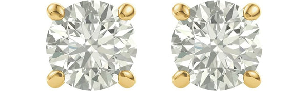 Charles & Colvard Forever Classic Moissanite Solitaire Earrings, 14k Yellow Gold 8MM