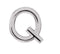 Initial Letter 'Q' Sterling Silver Stud Earring (Single Earring)