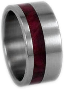 The Men's Jewelry Store (Unisex Jewelry) Redwood Inlay 10mm Comfort Fit Titanium Wedding Ring