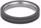 14k White Gold Inlay 3mm Comfort-Fit Sandblast Titanium Wedding Band, Size 7.5