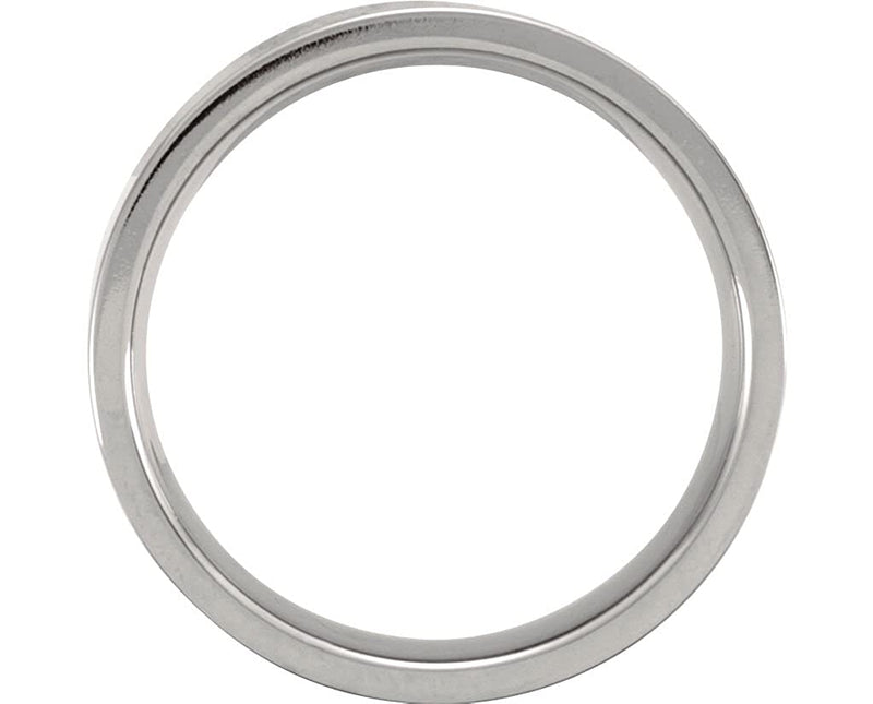 Titanium 6mm Comfort Fit Flat Band, Size 13