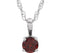 Children's Imitation Garnet 'January' Birthstone 14k White Gold Pendant Necklace, 14"