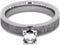 Forever One Moissanite, Gibeon Meteorite 4mm Comfort-Fit Titanium Ring, Size 14.5