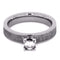 Charles & Colvard Moissanite, Gibeon Meteorite 4mm Comfort-Fit Titanium Wedding Band