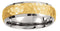 Titanium and Gold IP 7mm Hammered Dome Comfort Fit Band Size 12.5