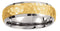 Titanium and Gold IP Domed Comfort Fit Band, Size 8