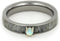 Opal, Antler Inlay 4mm Comfort-Fit Titanium Engagement Ring, Size 8.5