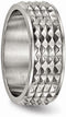 Titanium 8mm Studded Comfort-Fit Band, Size 11.5