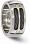 Edward Mirell Brushed Titanium Cable and 18k Gold Rivet 9.25mm Wedding Band, Size 9.5