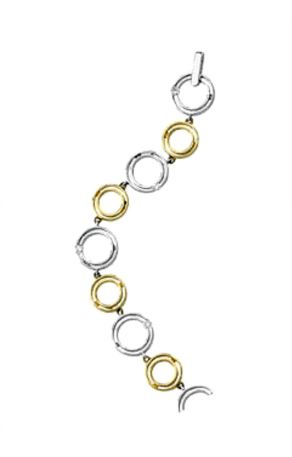 Two-Tone Diamond Bracelet, 14k White and Yellow Gold, 7.25" (.33 Cttw, HI Color, I1 Clarity)