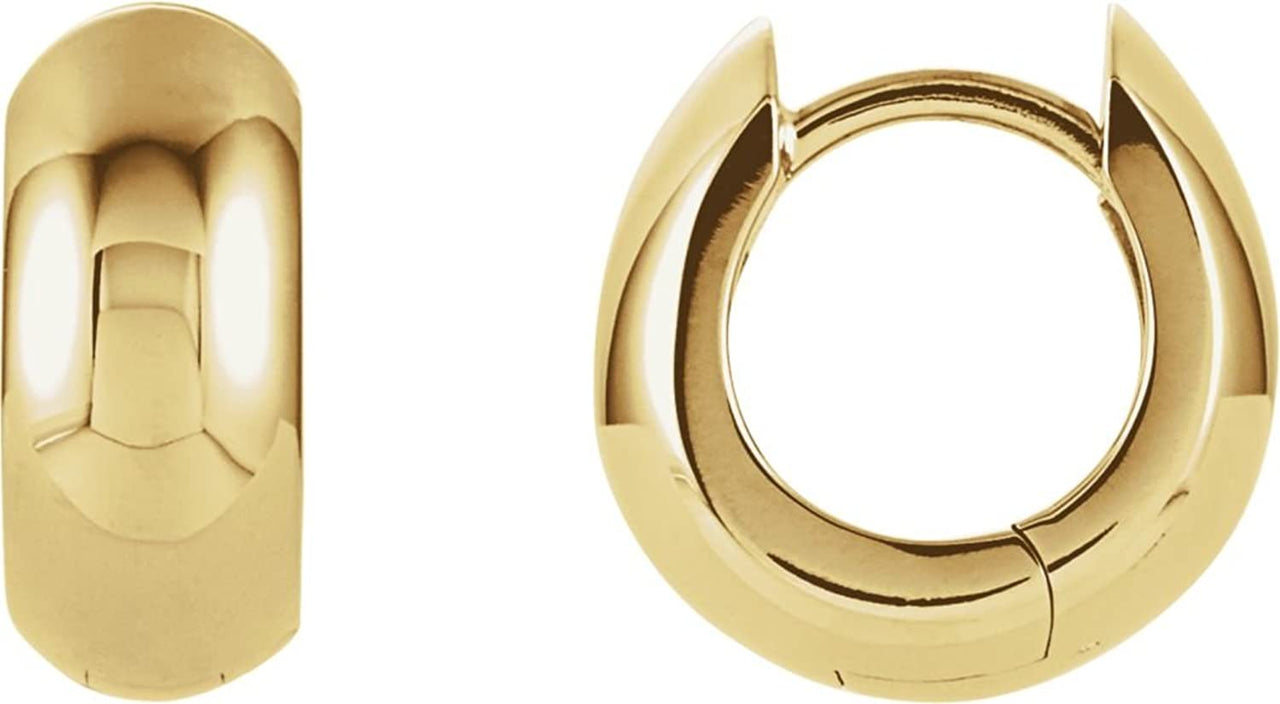 Hinged Hoop Earrings, 14k Yellow Gold