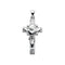 Ornamental Crucifix Sterling Silver Pendant (29X16.5MM)