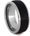 African Blackwood 10mm Comfort-Fit Matte Dome Titanium Band, Size 12.5