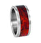 Amboyna Wood 8mm Comfort Fit Interchangeable Titanium Wedding Band