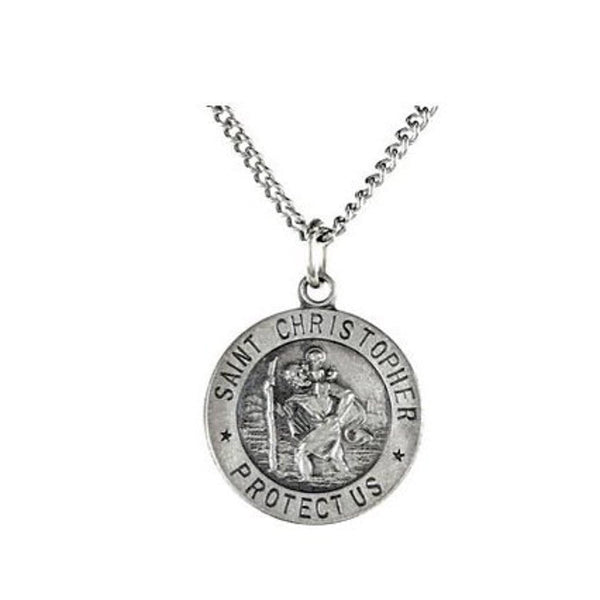 Sterling Silver St. Christopher Medal (25 MM)