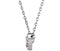 Diamond Solitaire Granulated Bead Design Slide Rhodium Plate 14k White Gold Pendant Necklace, 16" (.10 Cttw)