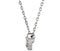 Platinum Diamond Solitaire Granulated Bead Design Slide Pendant Necklace, 16" (.10 Cttw)