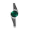 Emerald May Birthstone Bypass Titanium Ring, 7mm Comfort Fit