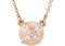 13-Stone Diamond 14k Rose Gold Pendant Necklace, 16.4" (.07 Cttw)