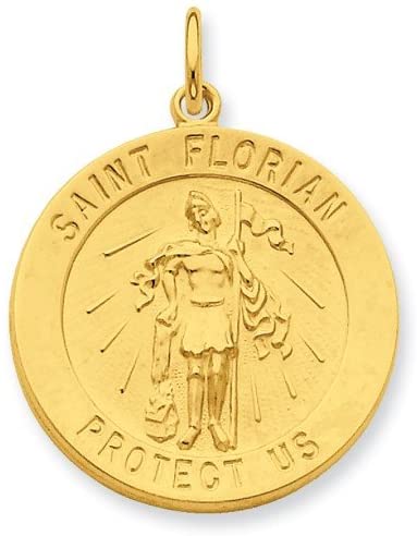 24k Gold-Plated Sterling Silver St. Florian Medal