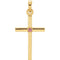 Pink Tourmaline Inset Cross 14k Yellow Gold Pendant (22.65x11.4MM)