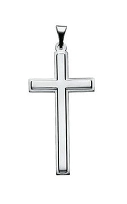 Platinum Inlay Cross Pendant (31.50X17.00 MM)