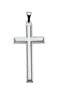 Inlay Cross Rhodium-Plated 14k White Gold Pendant (31.50X17.00 MM)