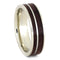 His and Hers Wedding Band Set, Nephrite Jade and Redwood Titanium Band, Men's Cedar Wood 10k White Gold Ring Size 4