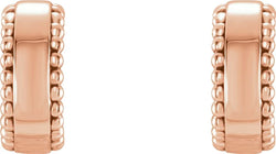 Bead Trim Earrings, 14k Rose Gold