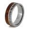 Native American Arrow, Ironwood Burl and Antler 8mm Comfort-Fit Titanium Band