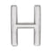 Platinum Initial Letter 'H' Stud Earring (Single Earring)