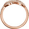 Diamond Knot Ring, 14k Rose Gold (1/3 Ctw, Color G-H, Clarity I1), Size 8
