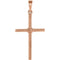 Rope Cross 14k Rose Gold Pendant (25.4x16.2 MM)