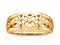 Lotus Flower Cut-Out 7.75mm Band, 14k Yellow Gold