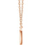 Diamond Rectangle Necklace in 14k Rose Gold, 16-18" (3/8 Cttw)