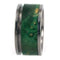 Dark Green Burl 10mm Comfort Fit Interchangeable Titanium Ring, Size 13.75