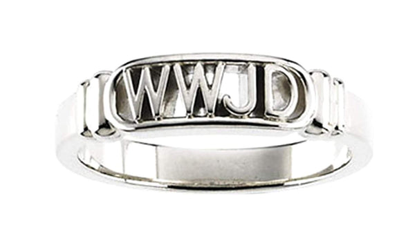 Sterling Silver 'What Would Jesus Do' WWJD Ring