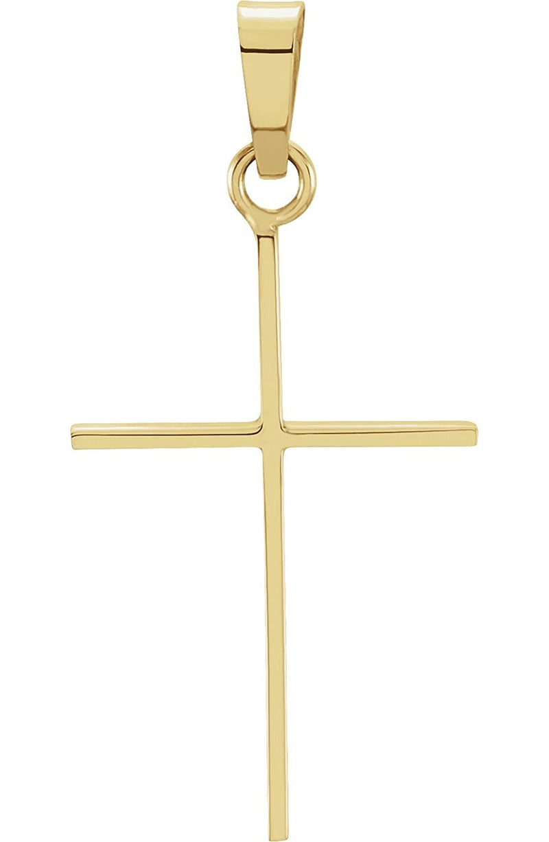 Simple Cross 14k Yellow Gold Pendant