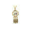 Diamond-Cut Dream catcher Pendant Necklace, 10k Yellow Gold, 12k Green and Rose Gold Black Hills Gold Motif, 18"