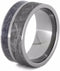 Gibeon Meteorite, Blue, Bronze and White Mokume 10mm Comfort-Fit Titanium Wedding Band, Size 12.5