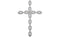 Diamond Beaded Cross Pendant, Rhodium-Plated 14k White Gold (.1 Ctw, H+ Color, I1 Clarity)