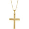 Inlay Cross 14k Yellow Gold Pendant Necklace, 18" (29X19MM)