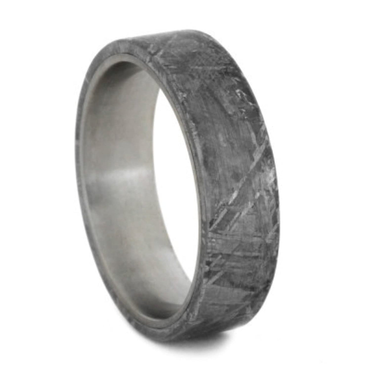 Gibeon Meteorite 6mm Comfort-Fit Matte Titanium Wedding Band