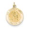 14k Yellow Gold Guardian Angel Charm Medal (20X15MM)