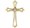 Diamond Fusils Cross 14k Yellow Gold Pendant